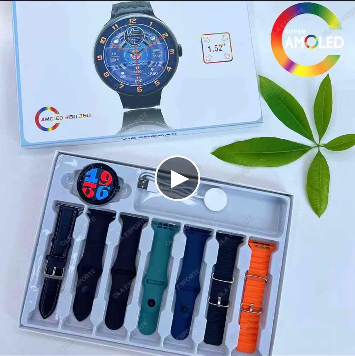 Smart Watch with Multiple Straps