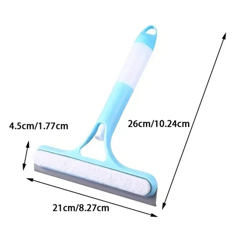 Household Multifunctional Glass Wiper With Watering Can Glass Cleaning Tool 3-In-1 Mirrors Glass Scraper Motorcar Window Scraper